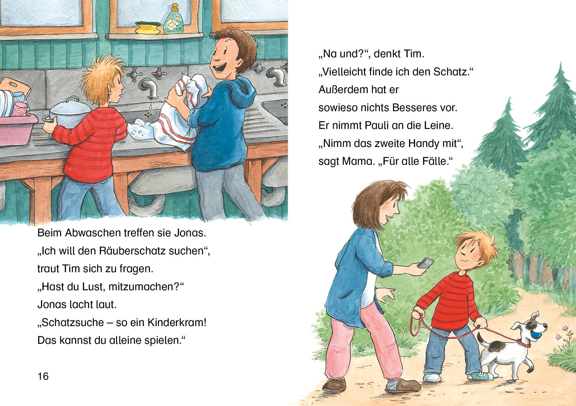 Beispielinhalt (Bild) Leselöwen 2. Klasse - Das Geheimnis der Räuberhöhle