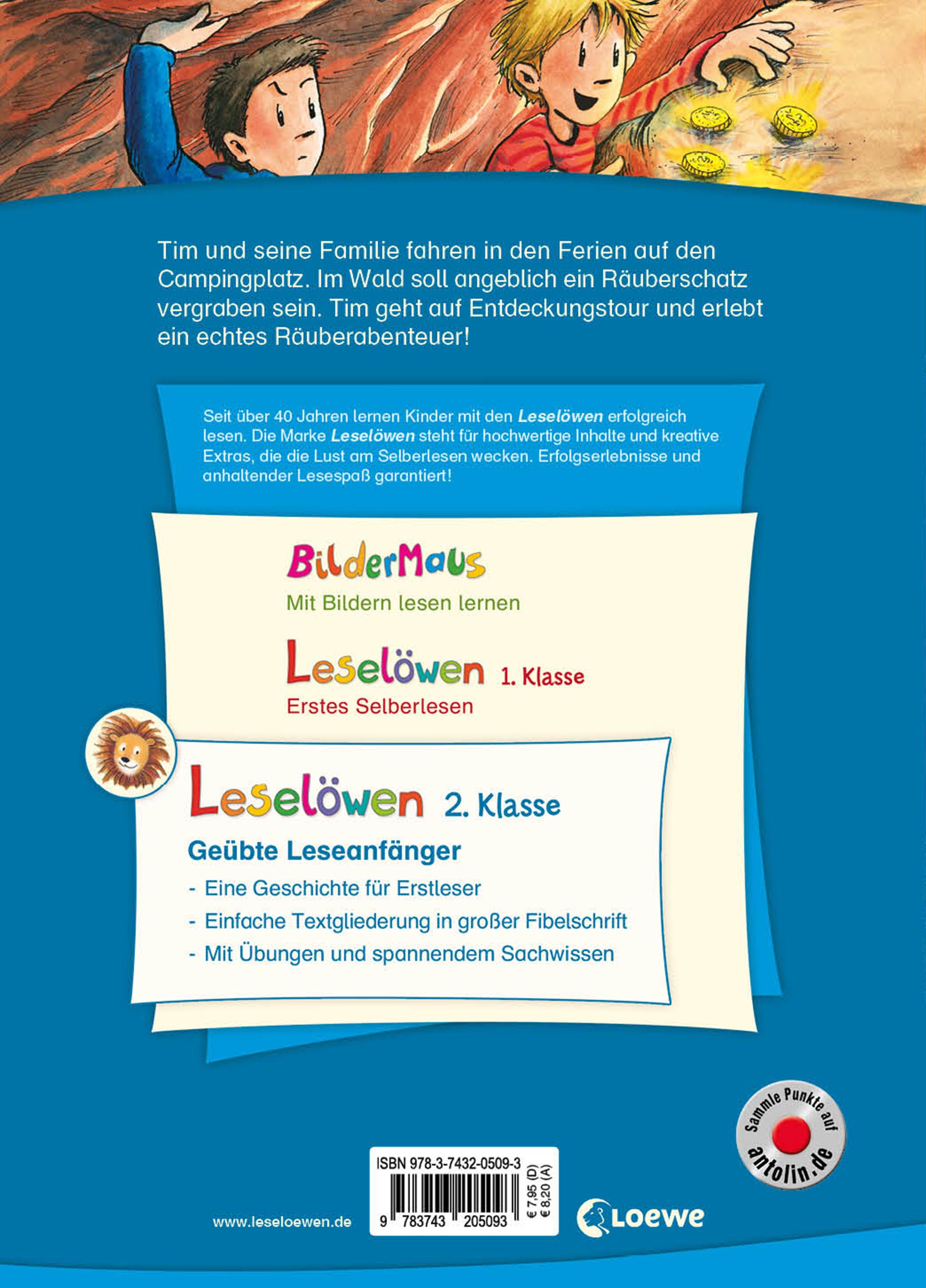 Rückseitencover Leselöwen 2. Klasse - Das Geheimnis der Räuberhöhle