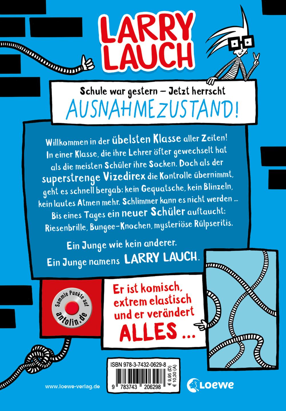 Rückseitencover Larry Lauch zerstört die Schule (Band 1)