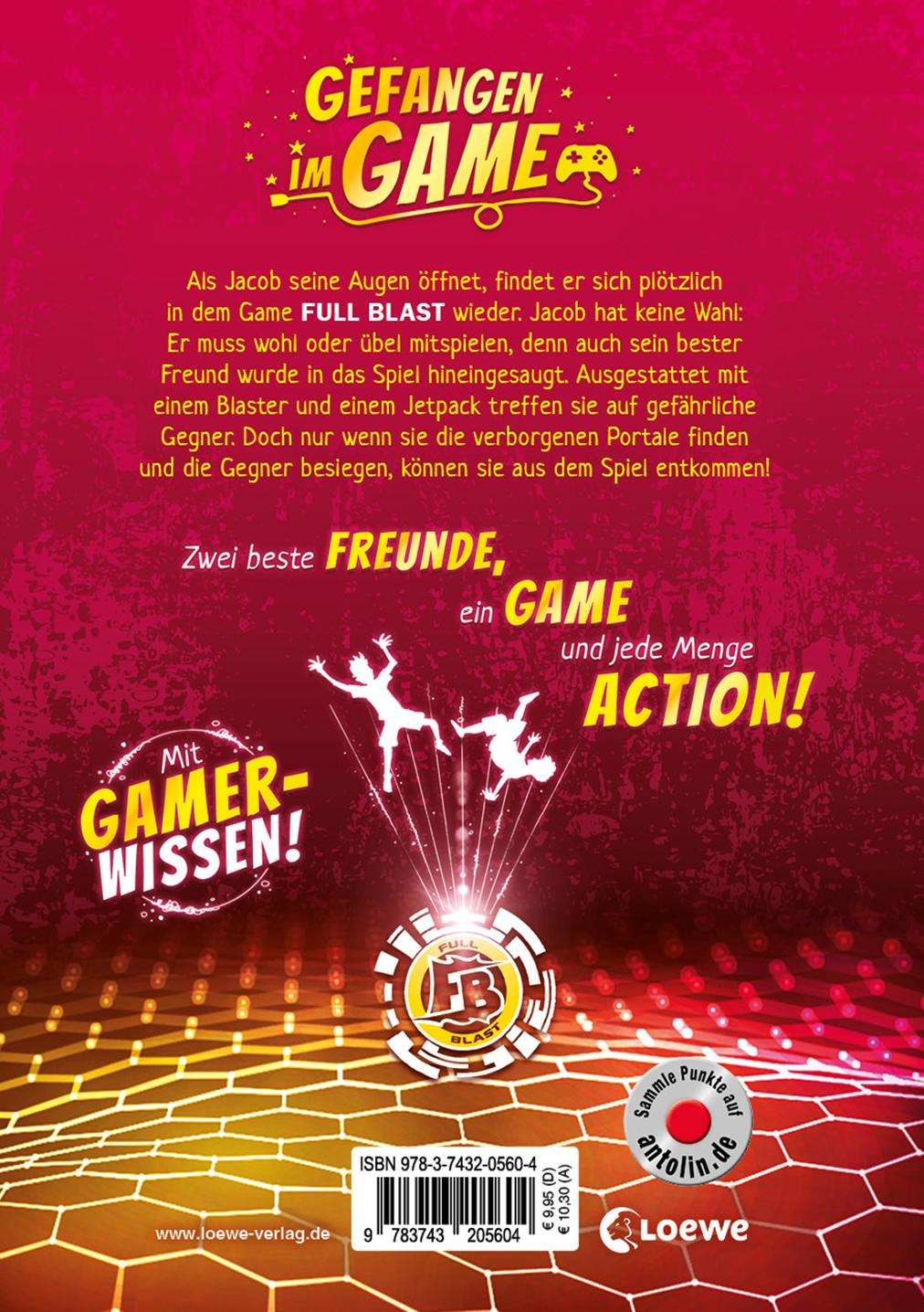 Rückseitencover Gefangen im Game (Band 1) - Die verborgenen Portale