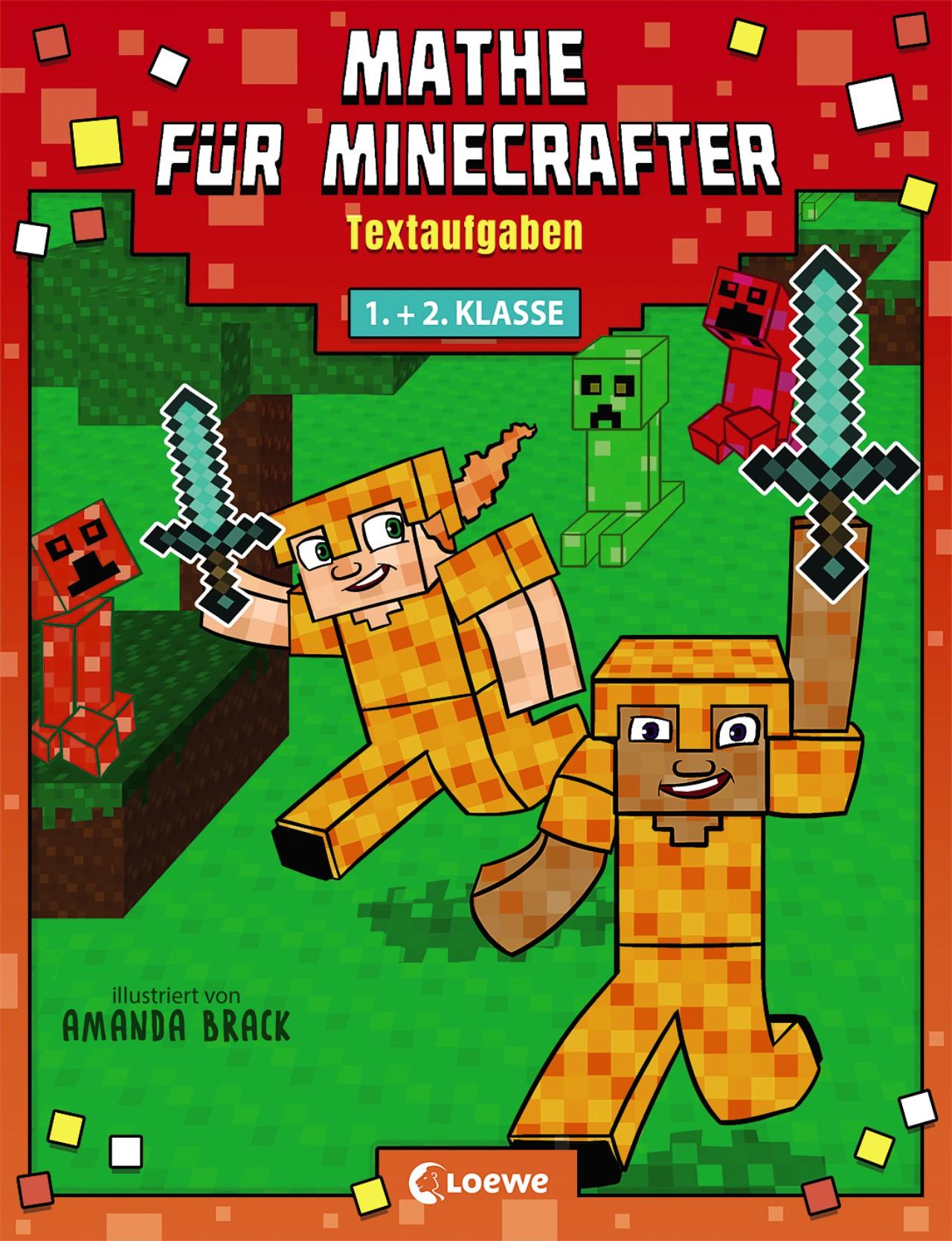 Vorderes Coverbild Mathe für Minecrafter - Textaufgaben 1. und 2. Klasse