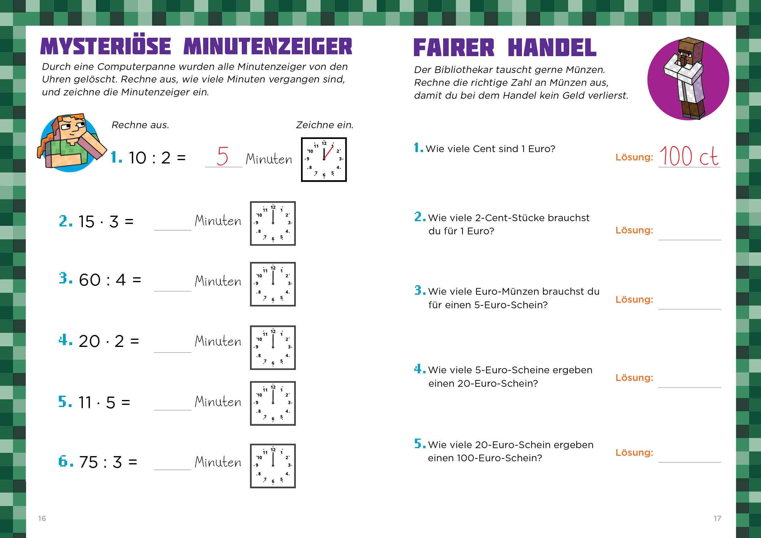 Beispielinhalt (Bild) Mathe für Minecrafter - Multiplizieren und Dividieren