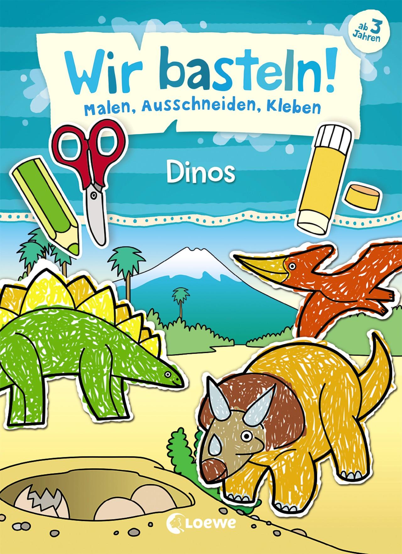 Vorderes Coverbild Wir basteln! - Malen, Ausschneiden, Kleben - Dinos