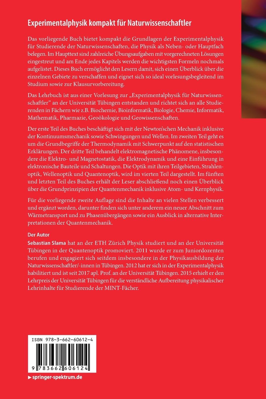 Rückseitencover Experimentalphysik kompakt für Naturwissenschaftler
