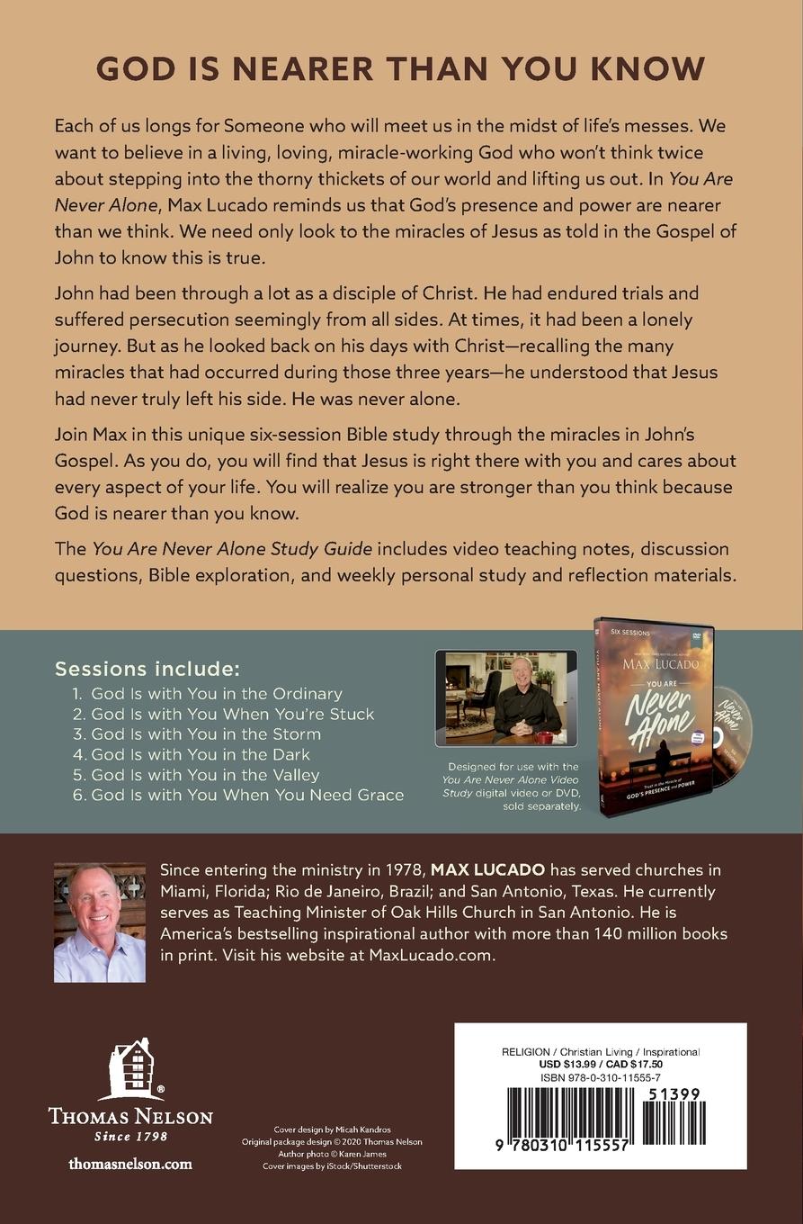 Rückseitencover You Are Never Alone Bible Study Guide