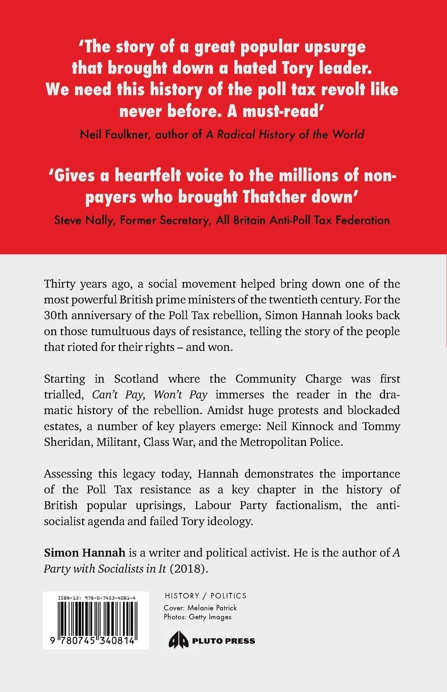 Rückseitencover Can't Pay, Won't Pay