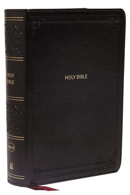 Vorderes Coverbild Nkjv, Reference Bible, Compact, Leathersoft, Black, Red Letter Edition, Comfort Print