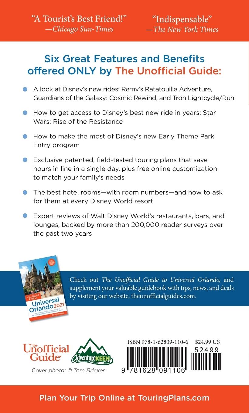 Rückseitencover The Unofficial Guide to Walt Disney World 2021