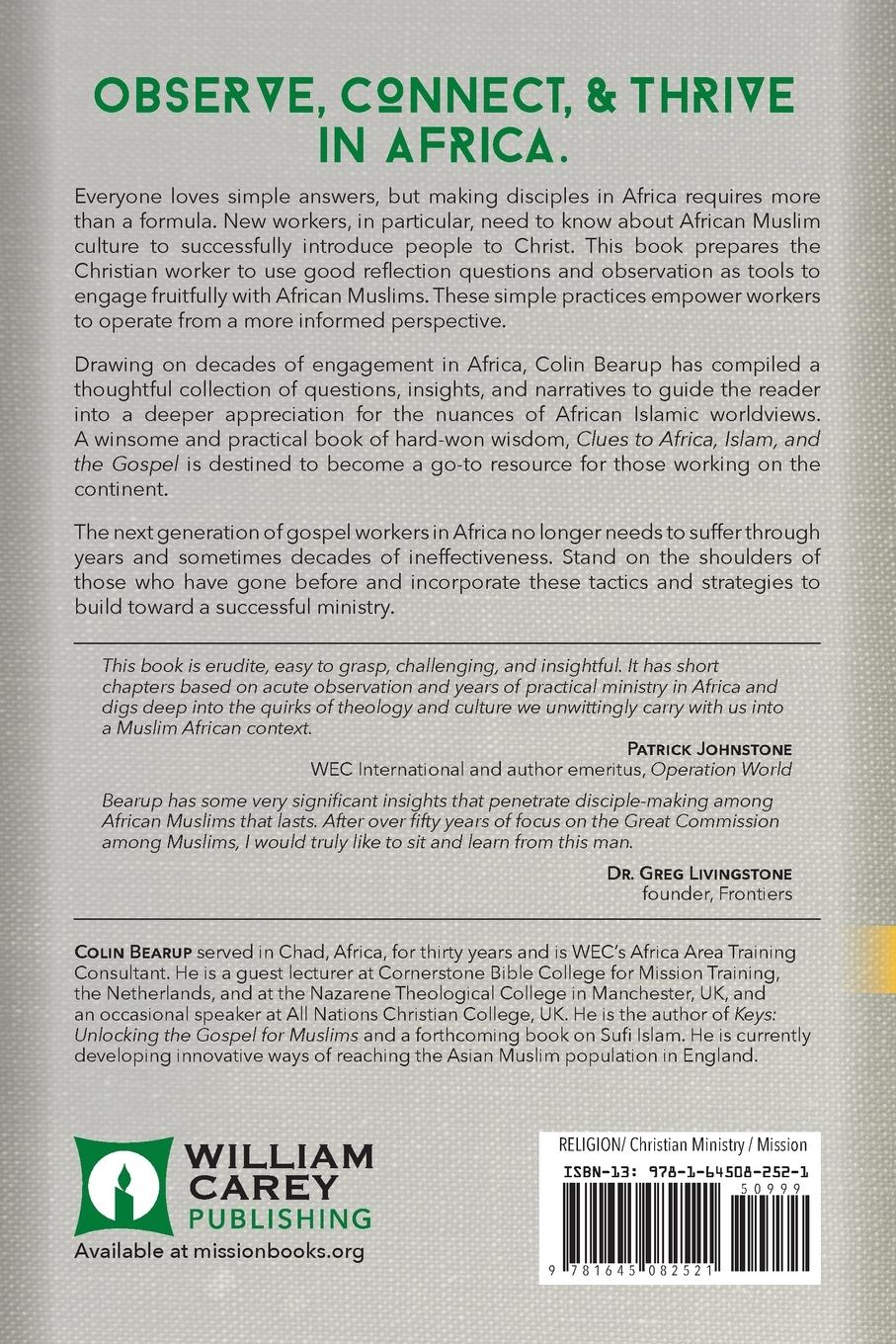 Rückseitencover Clues to Africa, Islam, and the Gospel