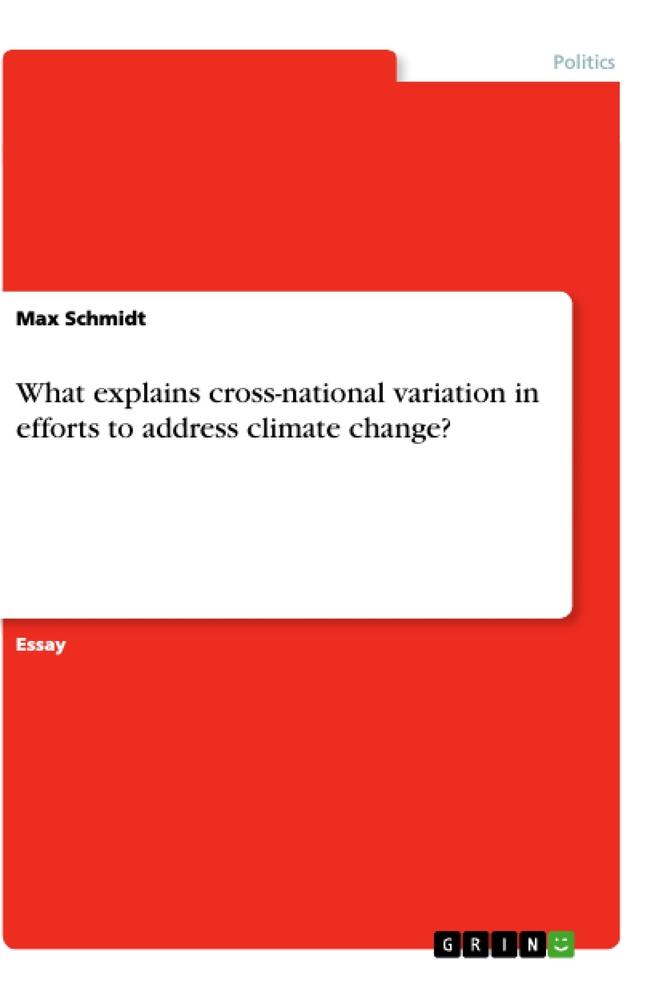 Vorderes Coverbild What explains cross-national variation in efforts to address climate change?