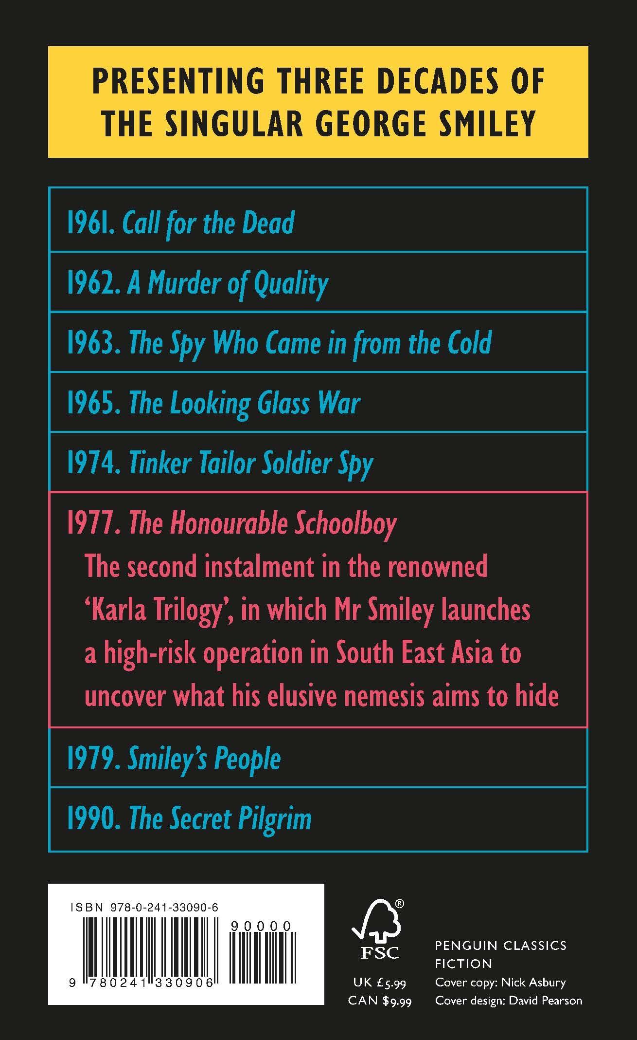 Rückseitencover The Honourable Schoolboy