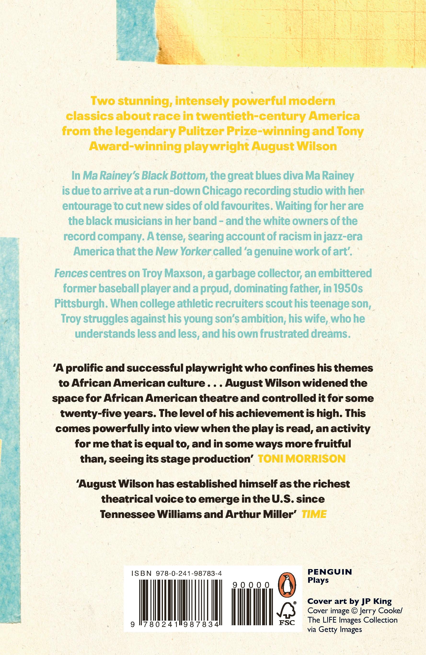 Rückseitencover Fences & Ma Rainey's Black Bottom