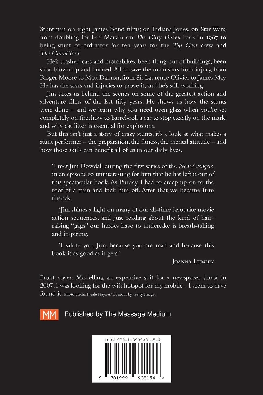 Rückseitencover MAN ON FIRE - The Life and Other Accidents of Jim Dowdall, Stuntman