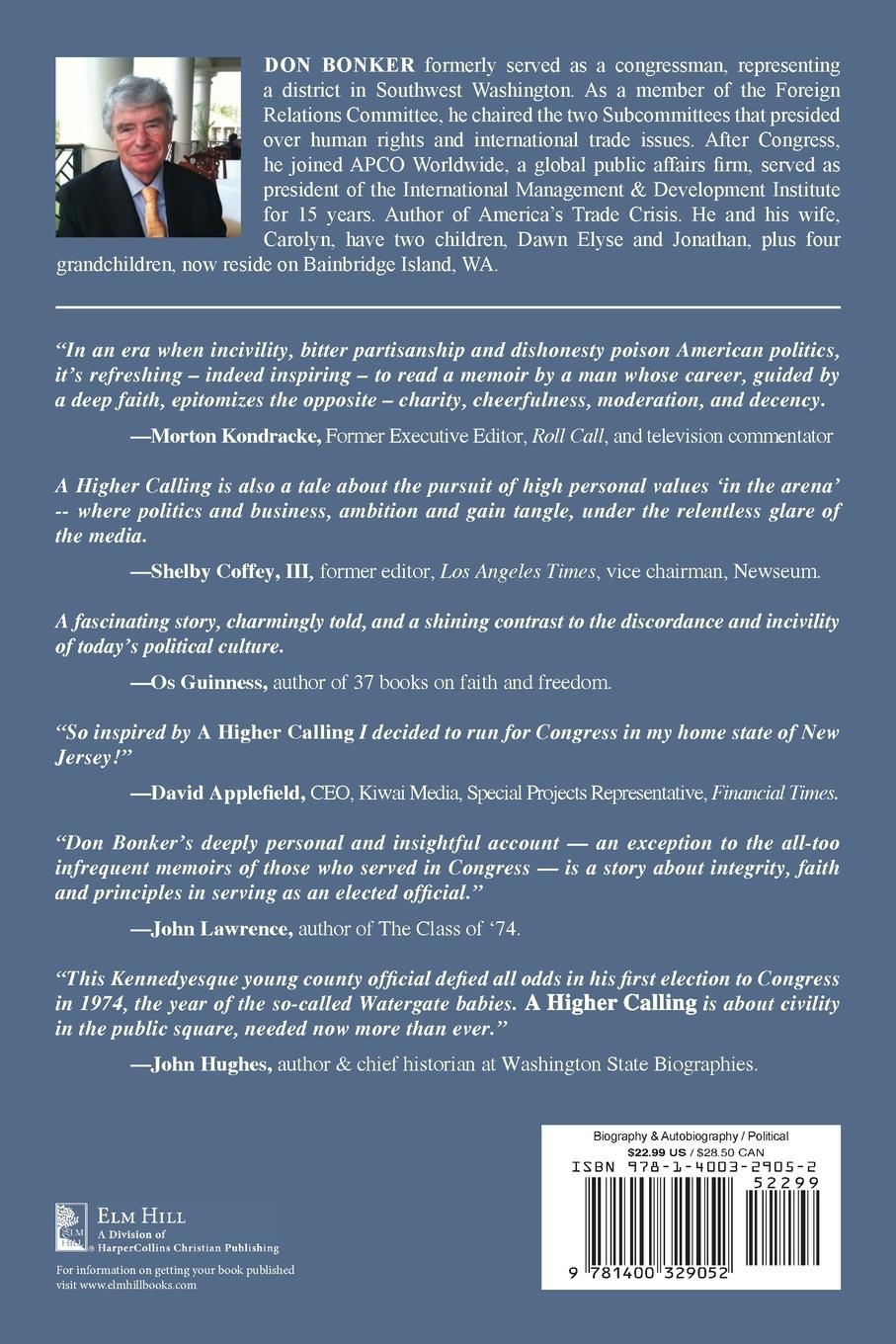 Rückseitencover A Higher Calling