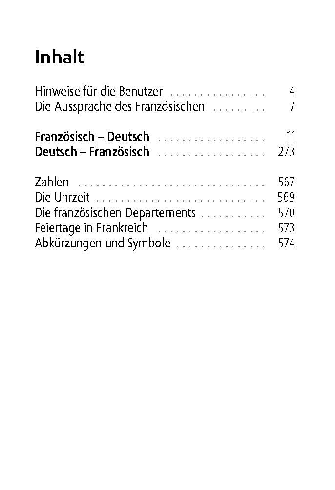 Beispielinhalt (Bild) Langenscheidt Reisewörterbuch Französisch