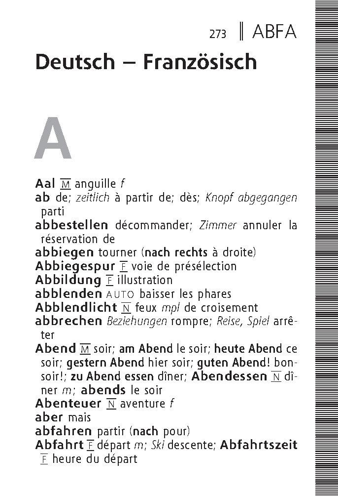 Beispielinhalt (Bild) Langenscheidt Reisewörterbuch Französisch