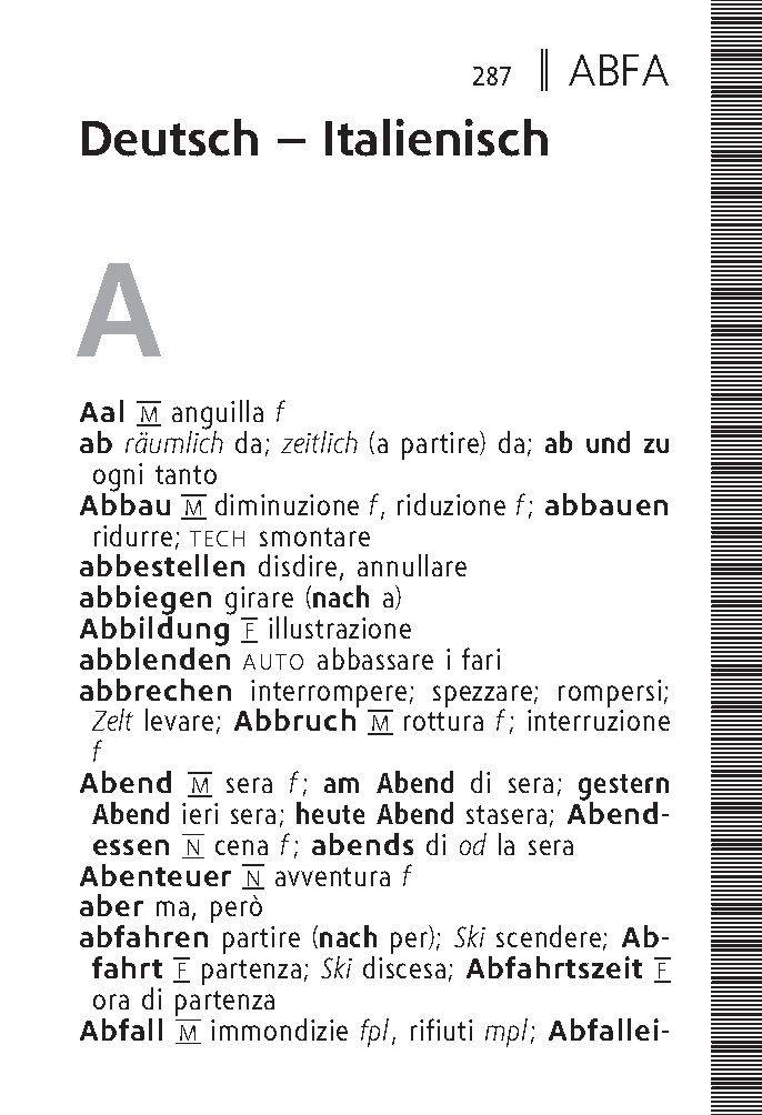 Beispielinhalt (Bild) Langenscheidt Reisewörterbuch Italienisch