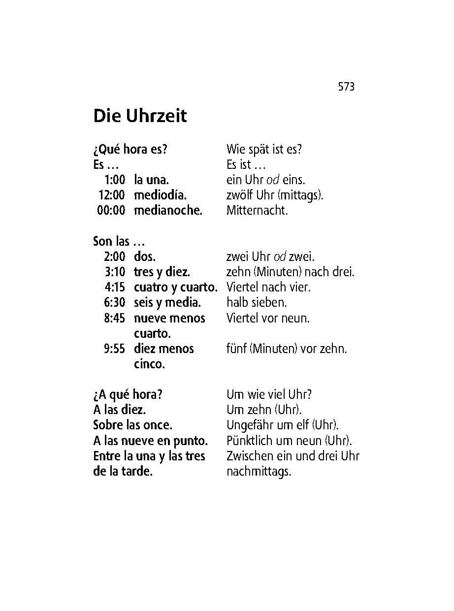 Beispielinhalt (Bild) Langenscheidt Reisewörterbuch Spanisch