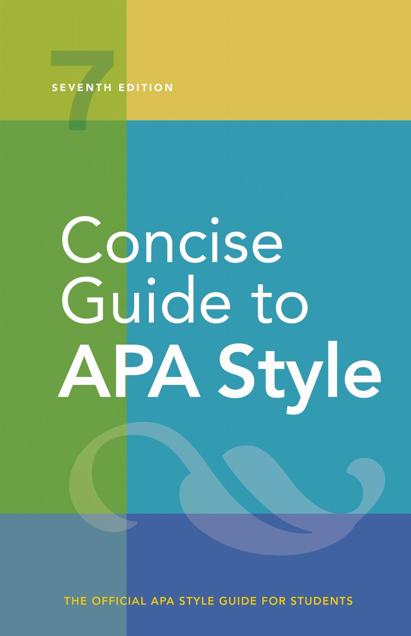 Vorderes Coverbild Concise Guide to APA Style