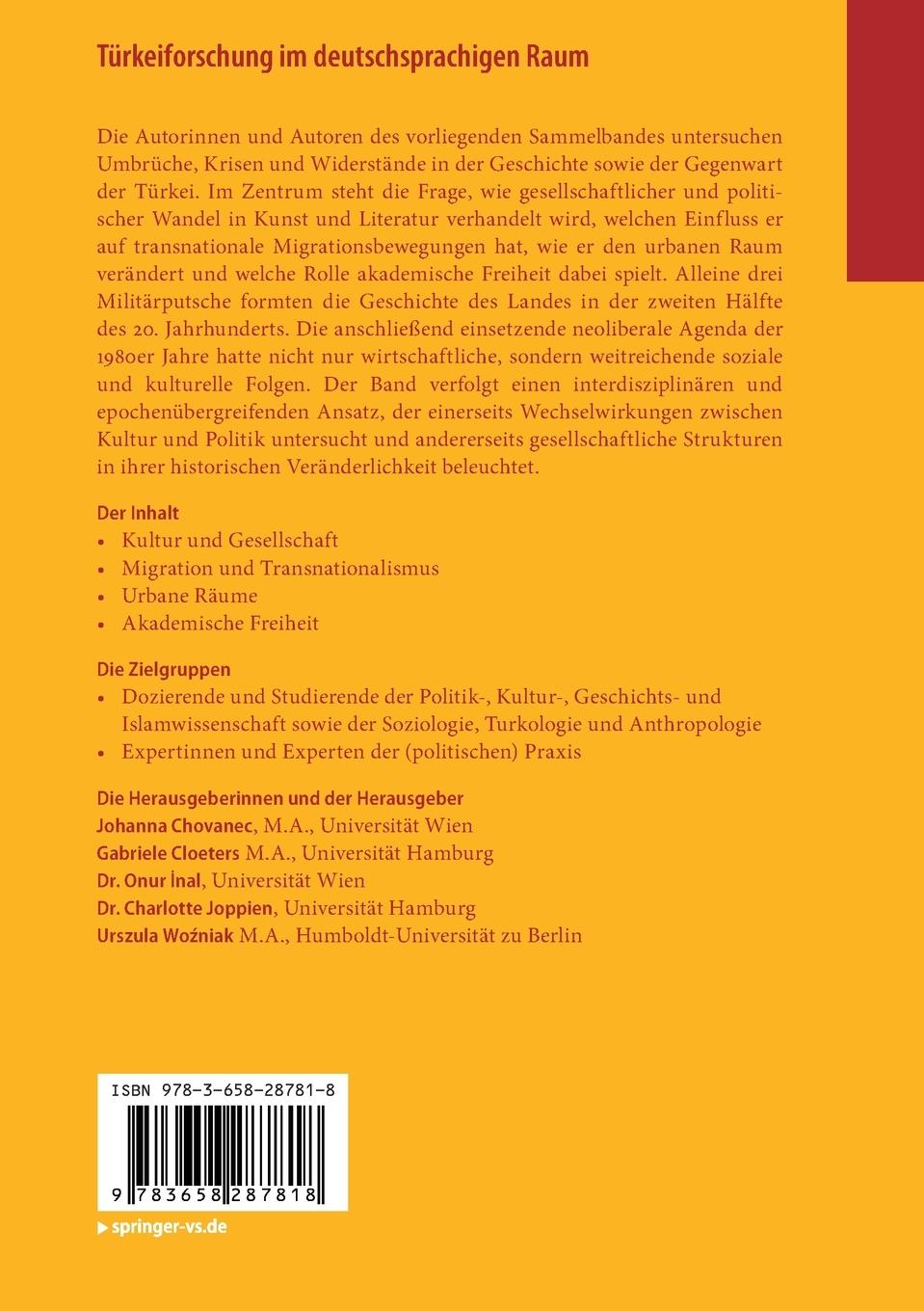 Rückseitencover Türkeiforschung im deutschsprachigen Raum
