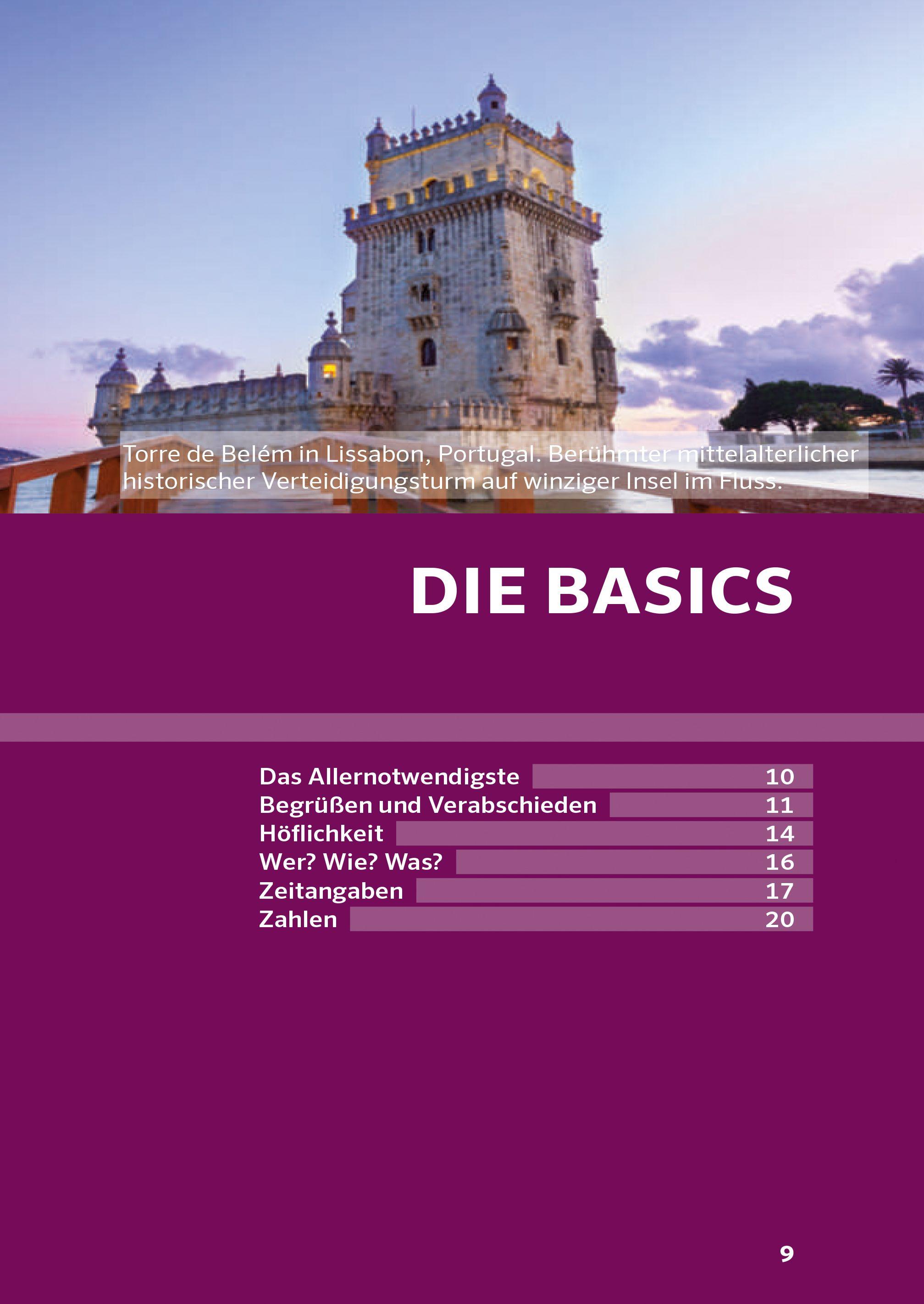 Beispielinhalt (Bild) PONS Praxis-Sprachführer Portugiesisch