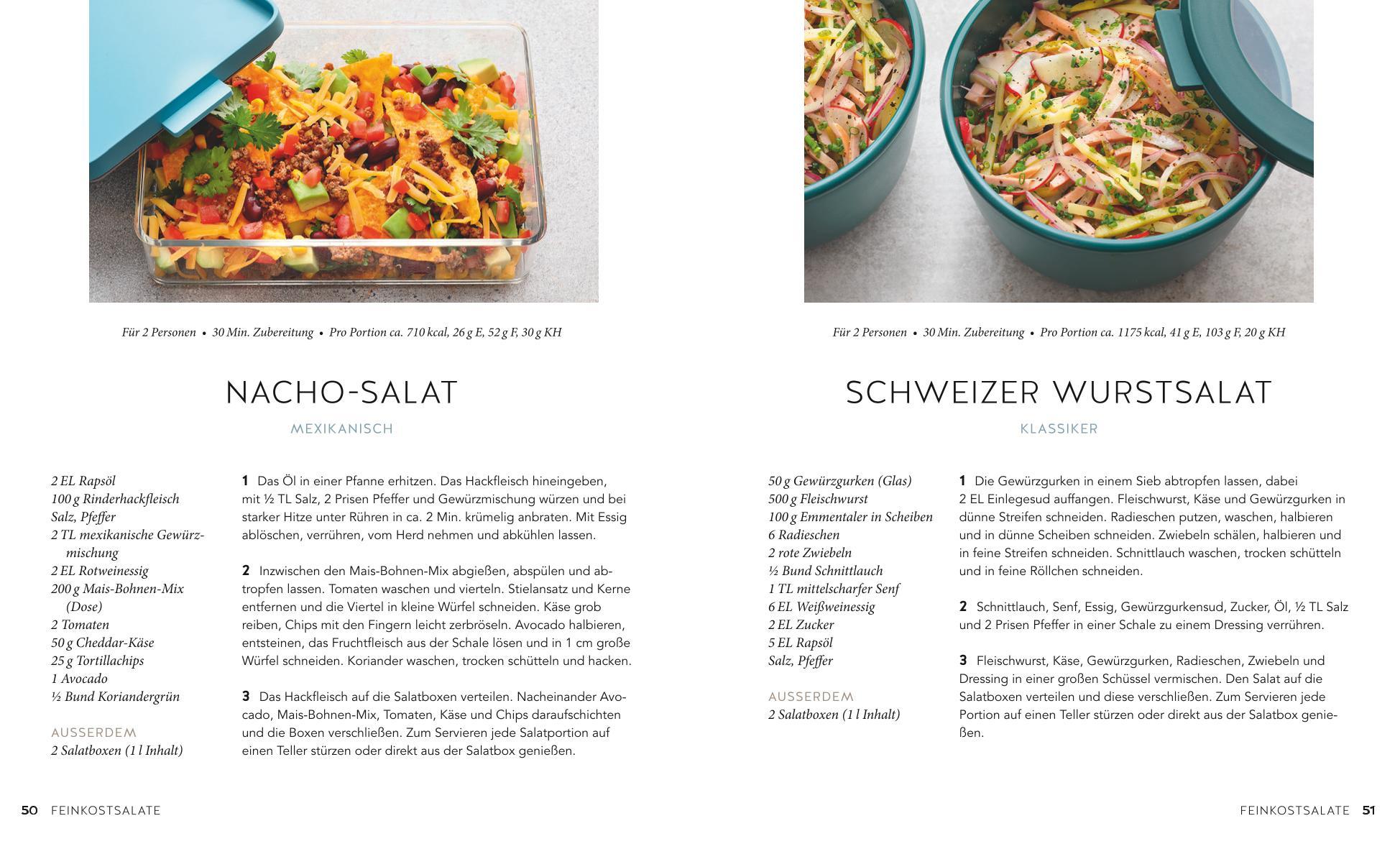 Beispielinhalt (Bild) Salate to go