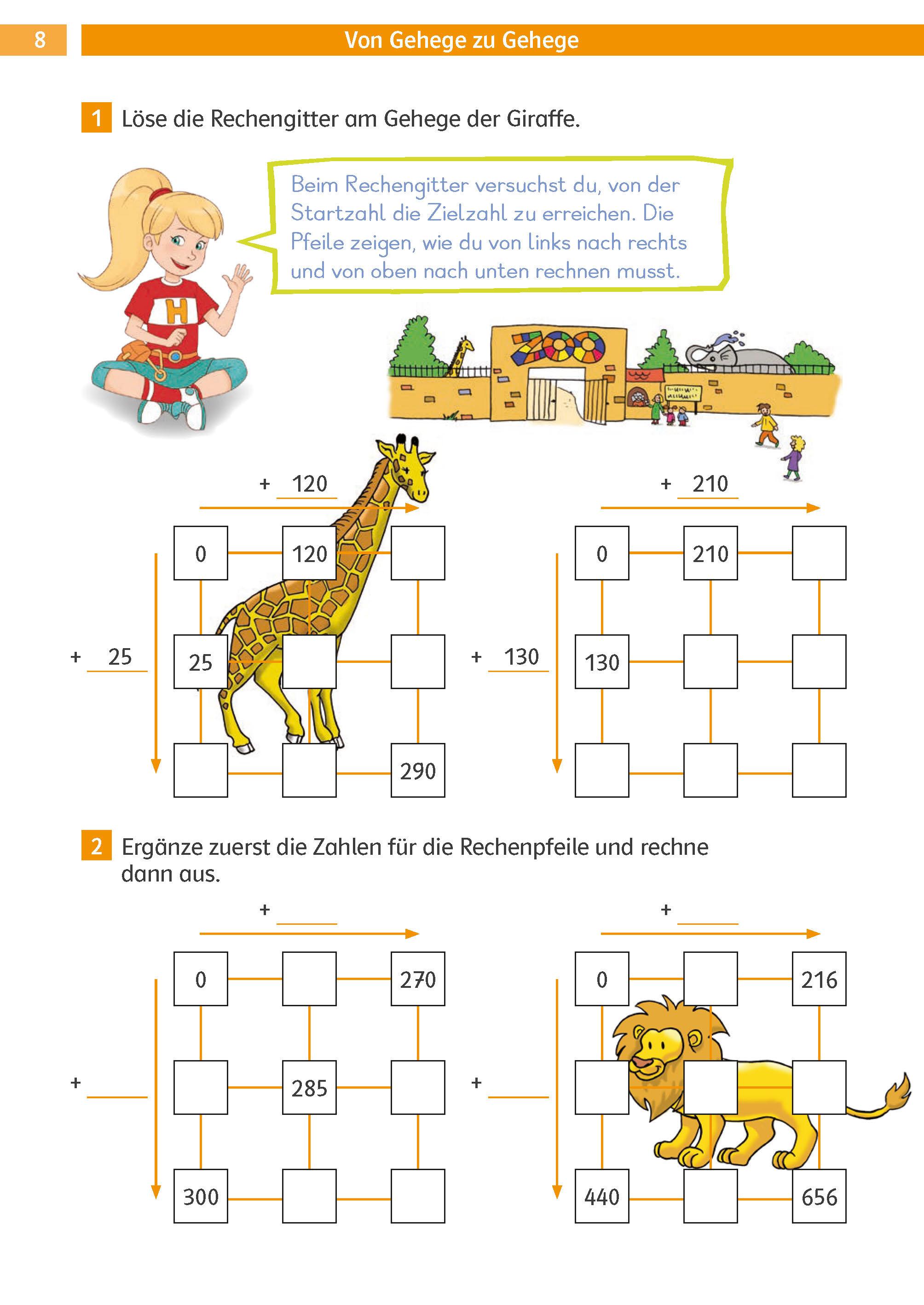 Beispielinhalt (Bild) Die Mathe-Helden Knobelaufgaben für Mathe-Helden 3. Klasse