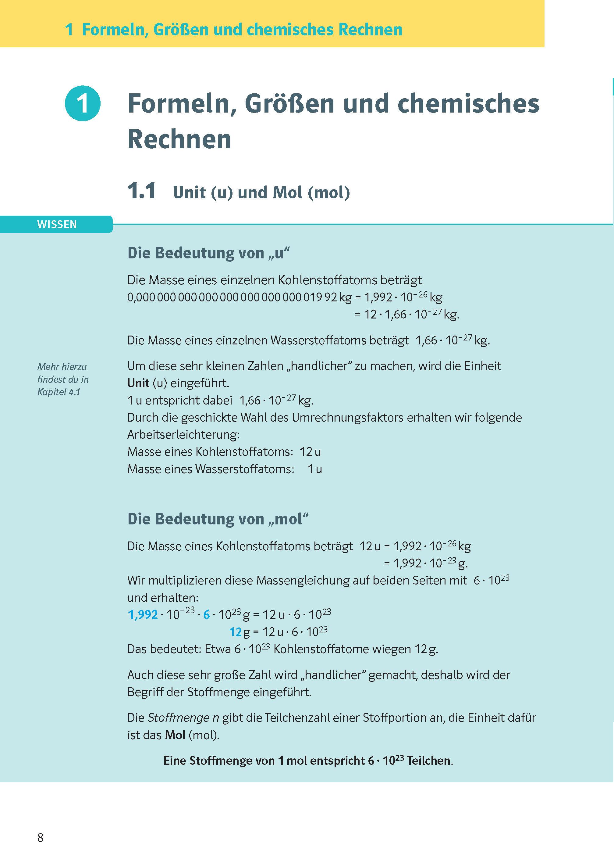 Beispielinhalt (Bild) KomplettTrainer Gymnasium Chemie 7. - 10. Klasse