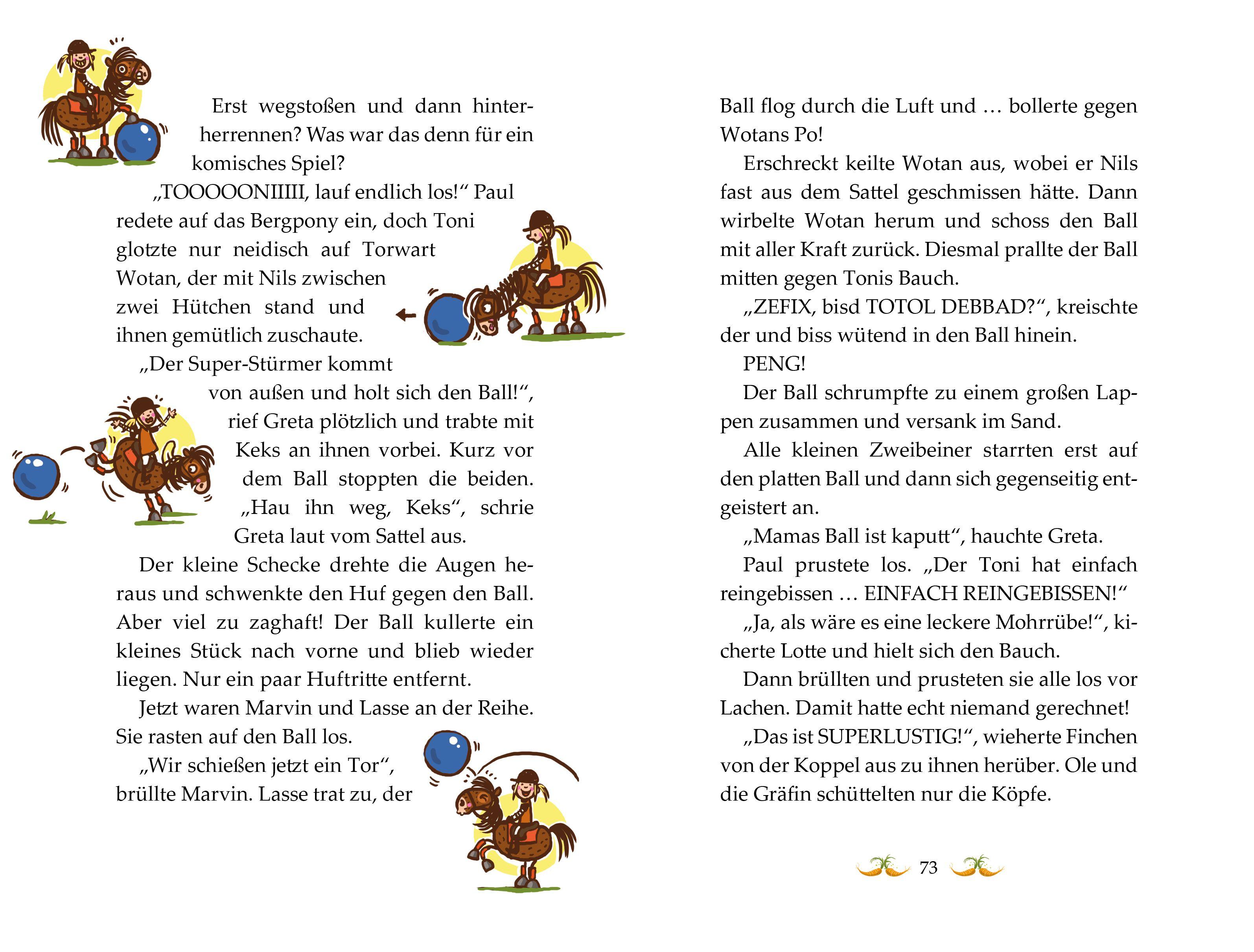 Beispielinhalt (Bild) Die Haferhorde - Löschen im Galopp - Band 14