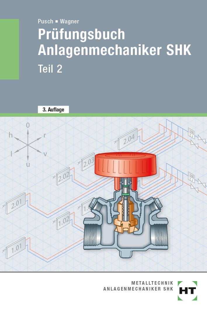 Vorderes Coverbild Prüfungsbuch Anlagenmechaniker SHK - Teil 2