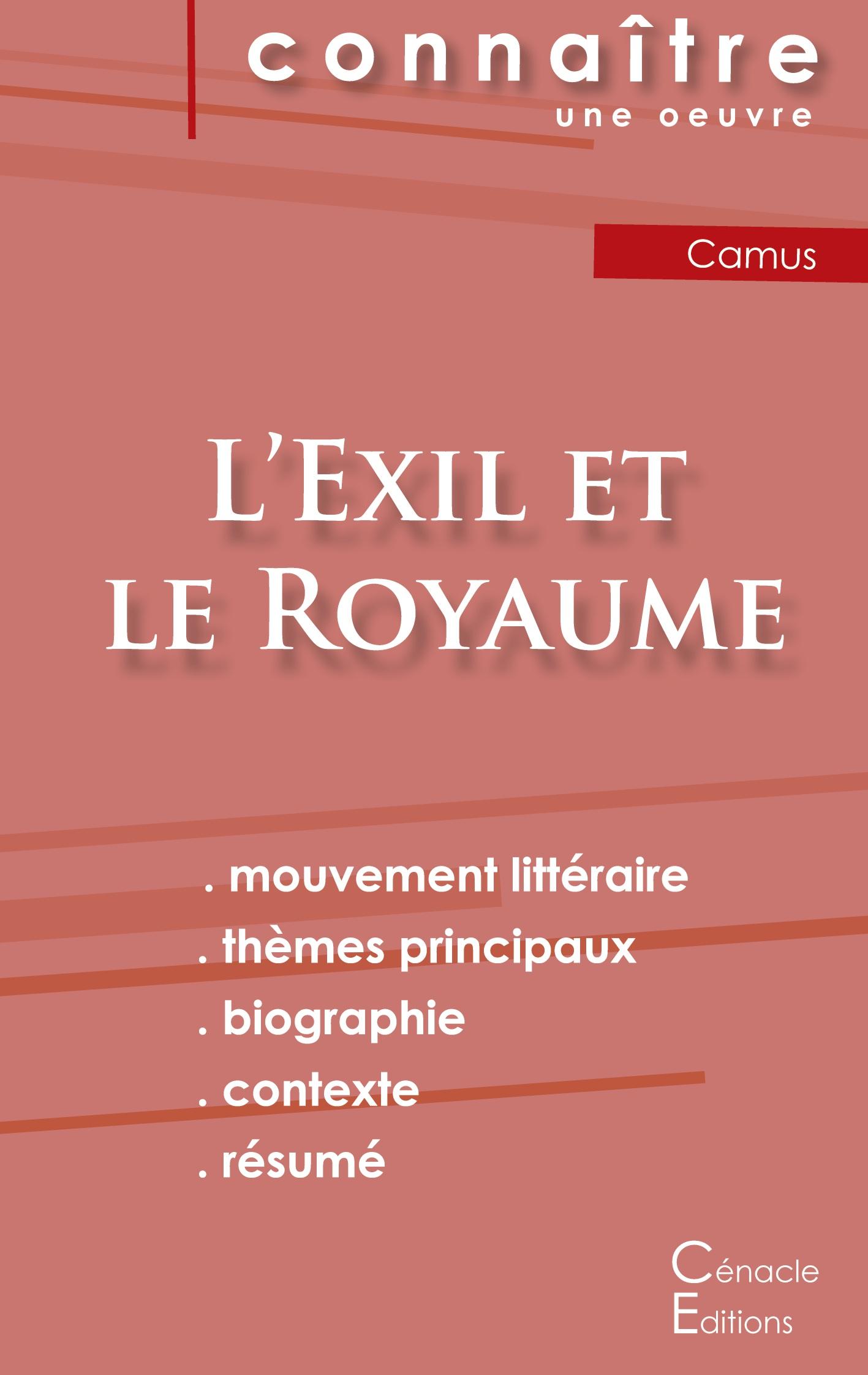 Vorderes Coverbild Fiche de lecture L'Exil et le Royaume (Analyse littéraire de référence et résumé complet)