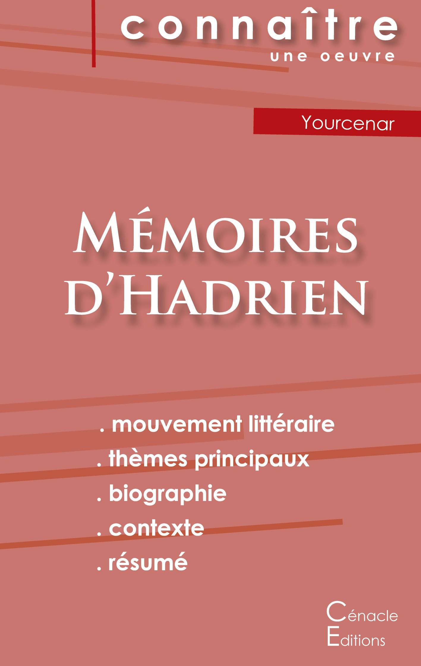 Vorderes Coverbild Fiche de lecture Mémoires d'Hadrien de Marguerite Yourcenar (Analyse littéraire de référence et résumé complet)