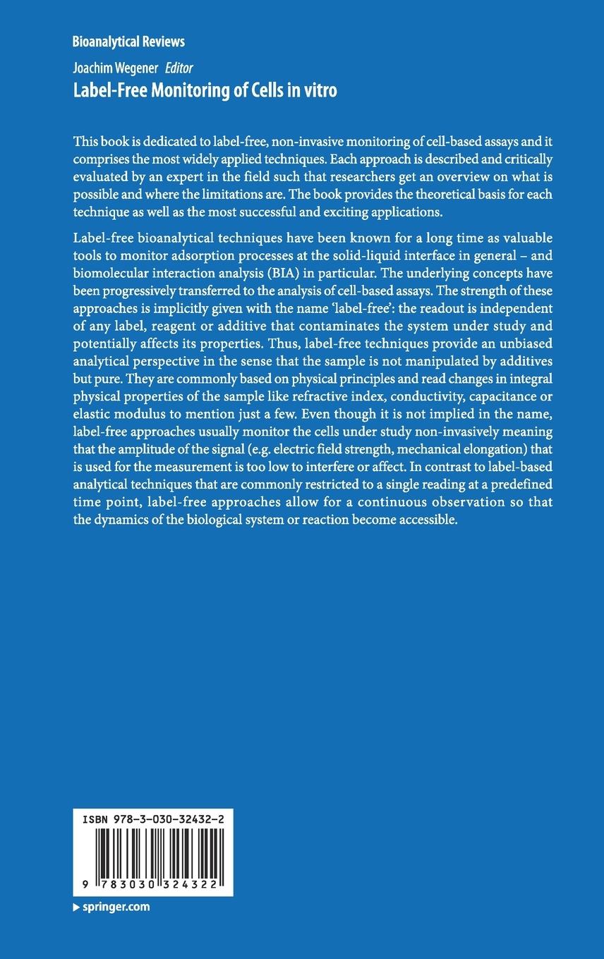 Rückseitencover Label-Free Monitoring of Cells in vitro