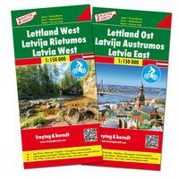 Vorderes Coverbild Lettland, Autokarten Set 1:150.000, Top 10 Tips