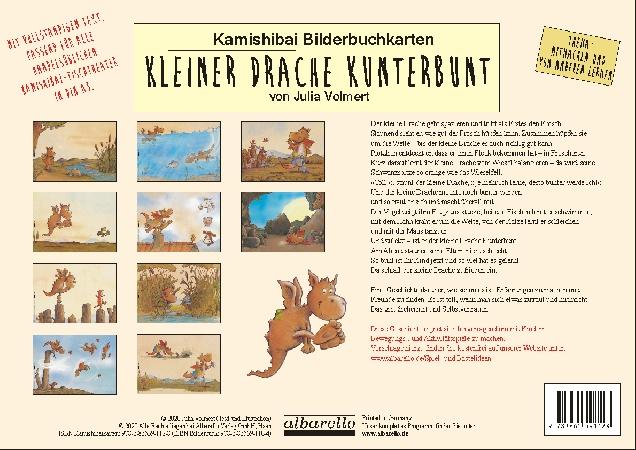 Rückseitencover Kamishibai Bilderbuchkarten 'Kleiner Drache Kunterbunt'