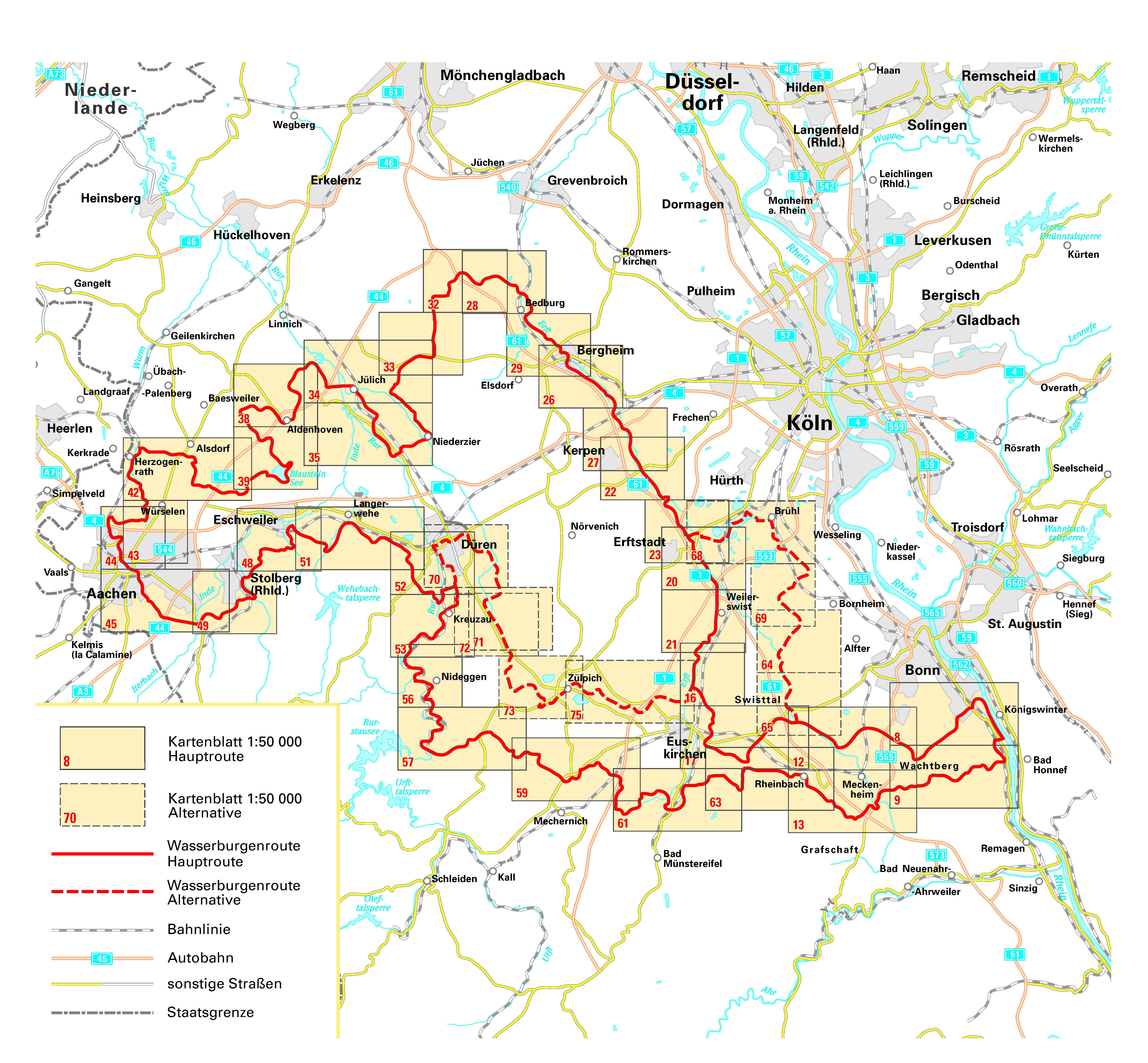 Rückseitencover Kompakt-Spiralo BVA Wasserburgenroute, 1:50.000, mit GPS-Track Download