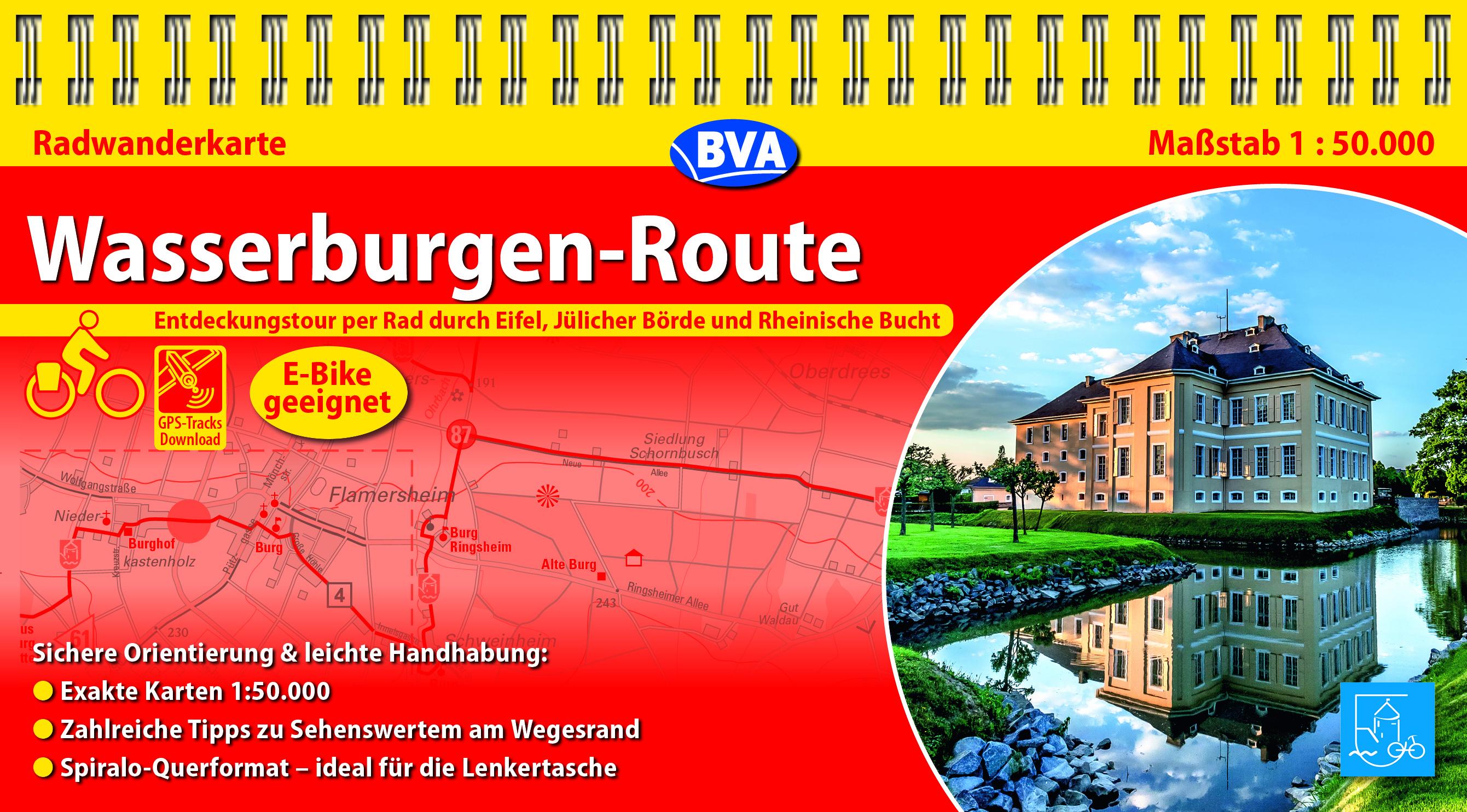 Vorderes Coverbild Kompakt-Spiralo BVA Wasserburgenroute, 1:50.000, mit GPS-Track Download