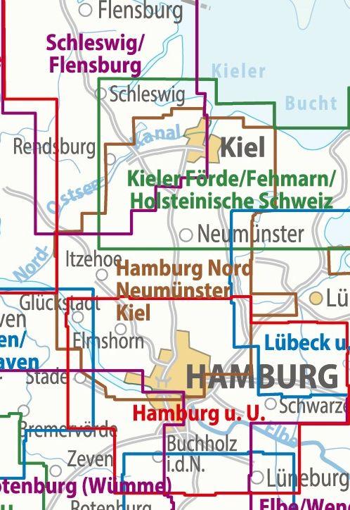 Beispielinhalt (Bild) ADFC-Regionalkarte Hamburg/Neumünster/Kiel 1:75.000, reiß- und wetterfest, mit GPS-Tracks-Download