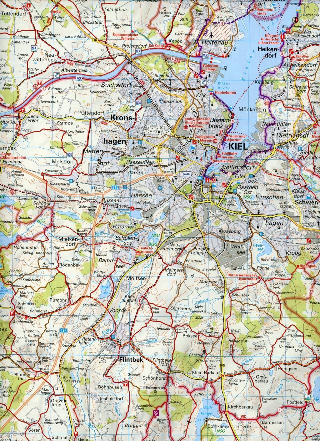 Beispielinhalt (Bild) ADFC-Regionalkarte Hamburg/Neumünster/Kiel 1:75.000, reiß- und wetterfest, mit GPS-Tracks-Download