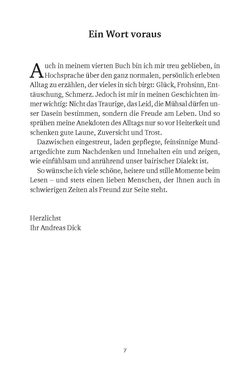 Beispielinhalt (Bild) Wos i dia wünsch