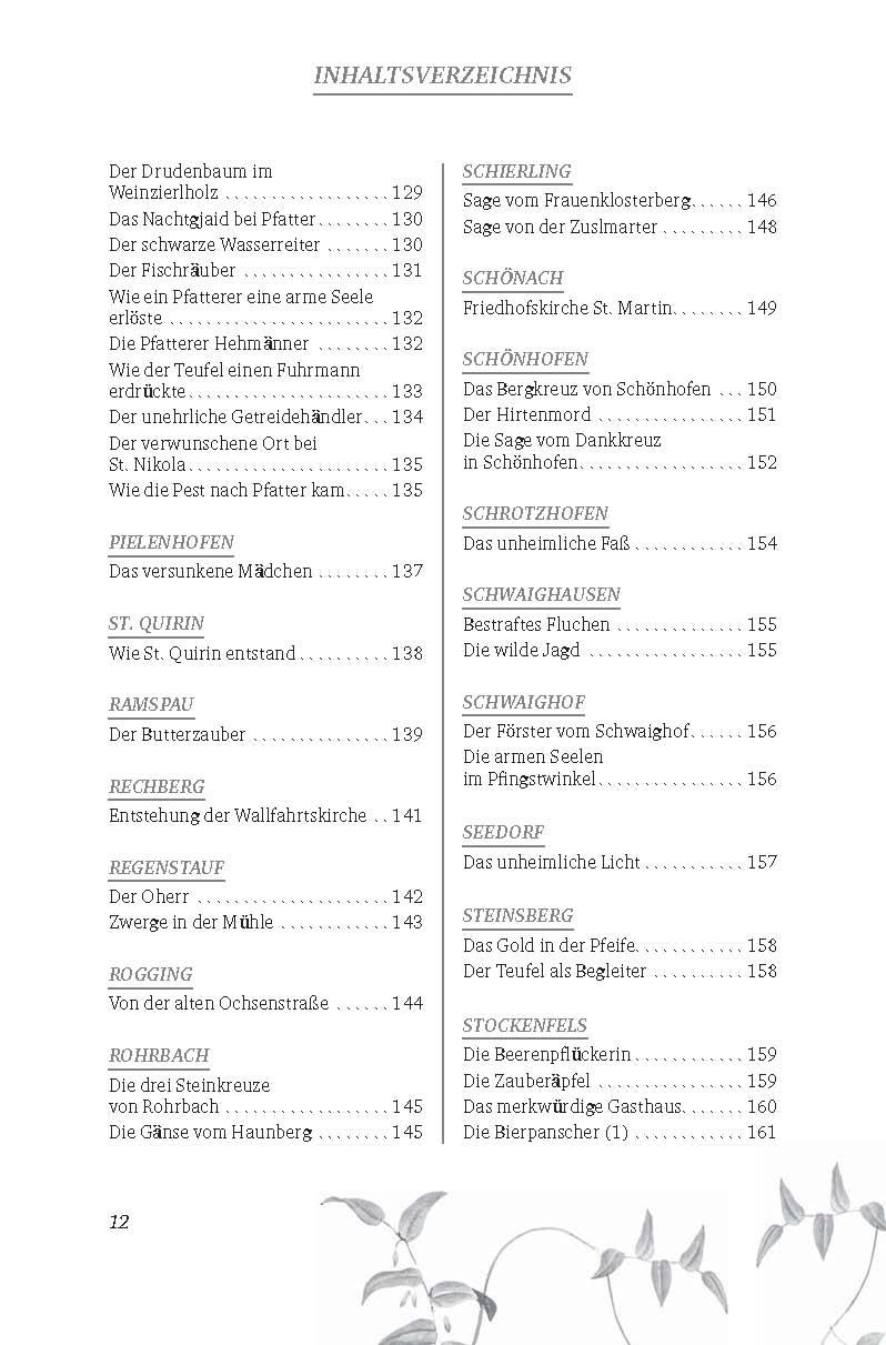 Beispielinhalt (Bild) Sagen und Legenden aus dem Land um Regensburg