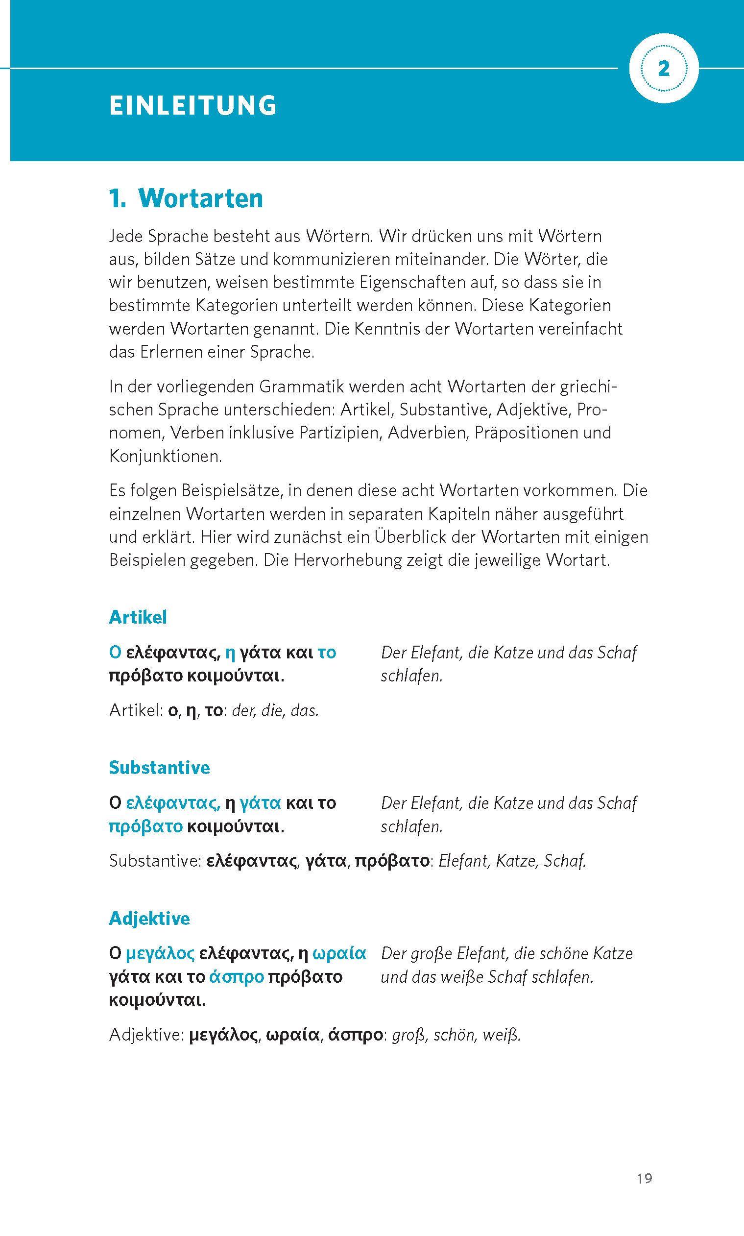 Beispielinhalt (Bild) PONS Grammatik kurz & bündig Griechisch