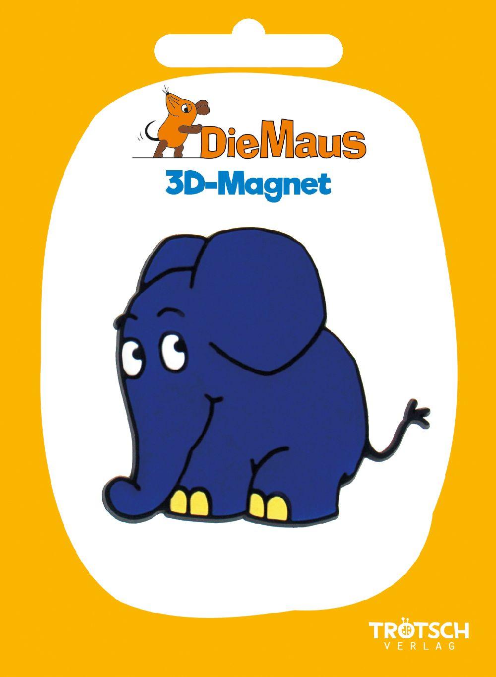 Vorderes Coverbild Trötsch Die Maus 3D-Magnet Elefant stehend