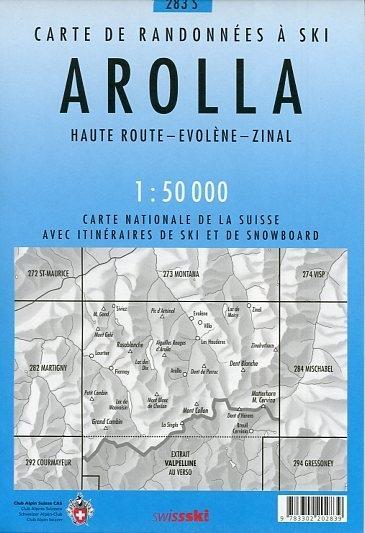 Beispielinhalt (Bild) Swisstopo 1 : 50 000 Arolla Ski
