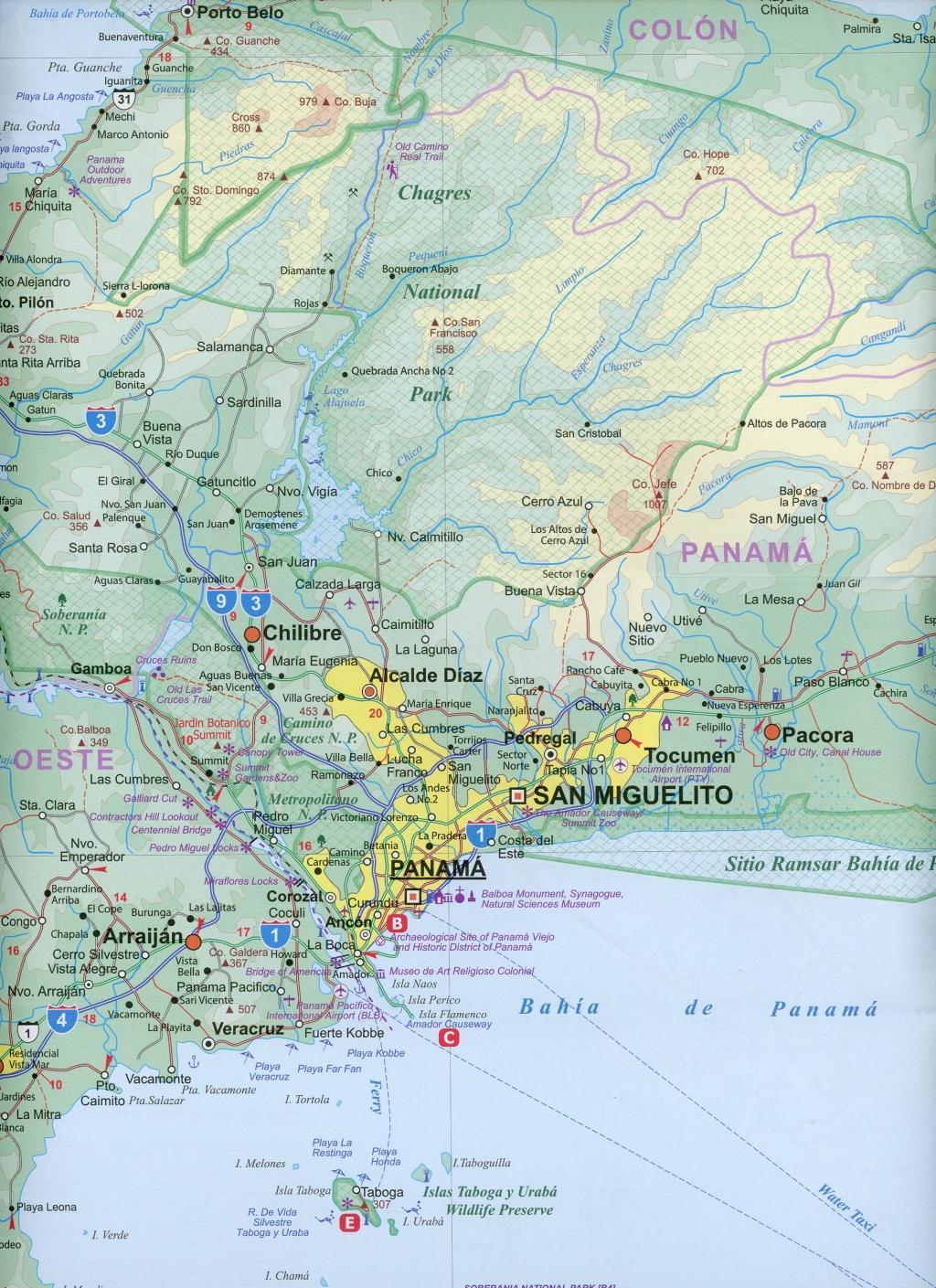 Beispielinhalt (Bild) Panama Canal & City 1:300 000