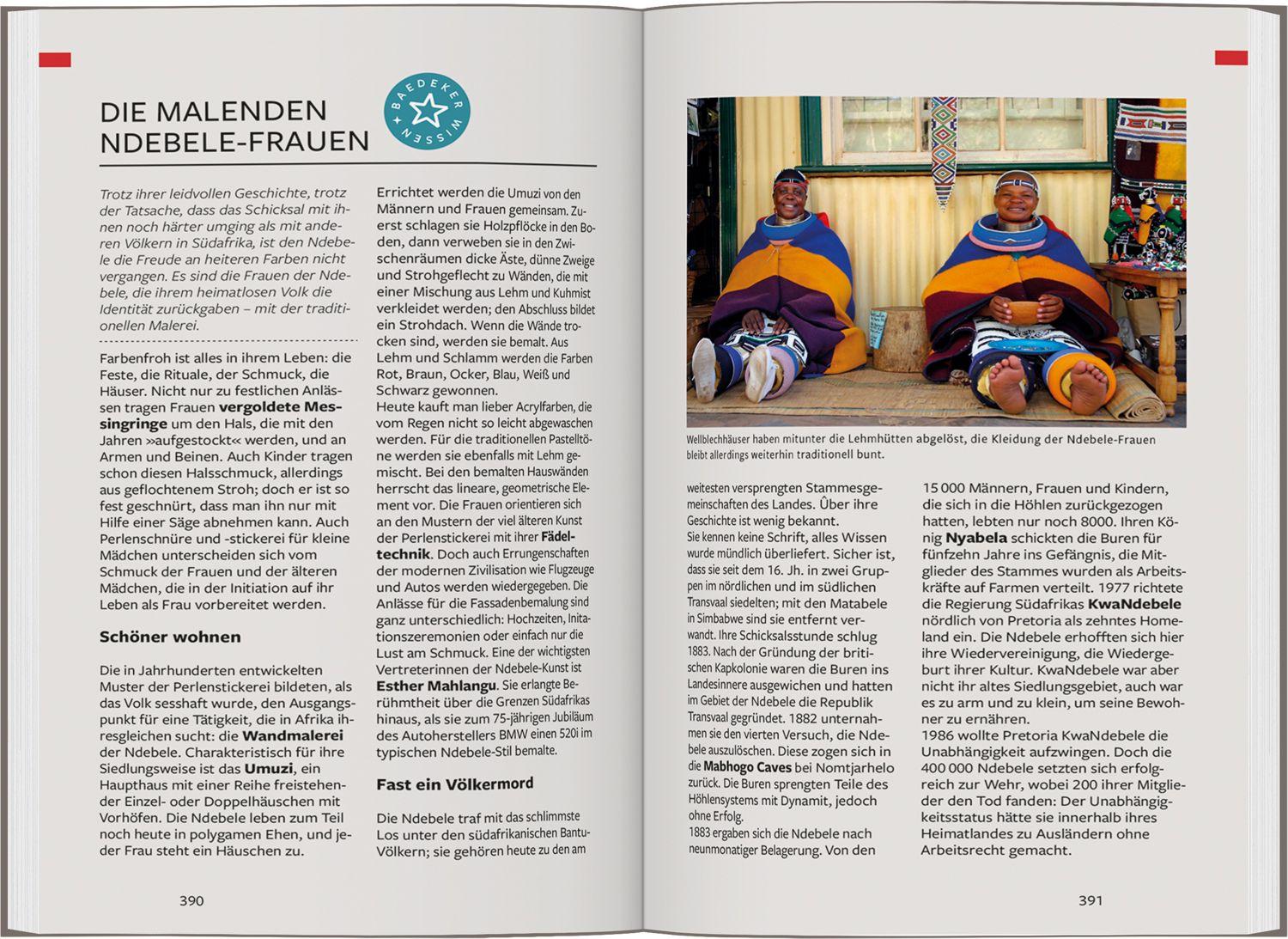 Beispielinhalt (Bild) Baedeker Reiseführer Südafrika, Eswatini, Lesotho