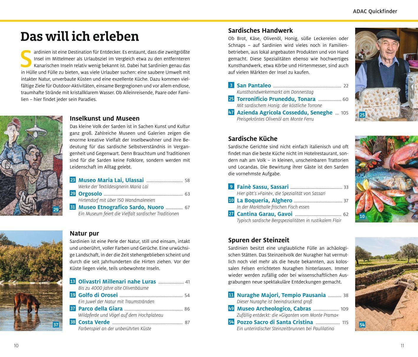 Beispielinhalt (Bild) ADAC Reiseführer Sardinien