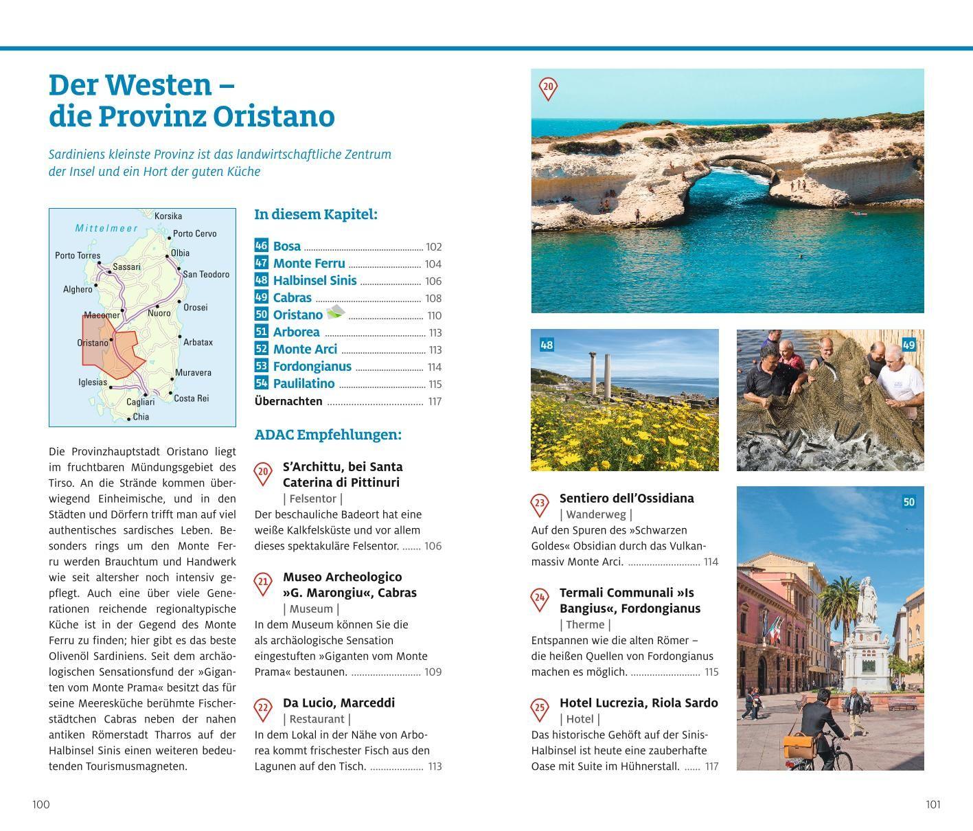 Beispielinhalt (Bild) ADAC Reiseführer Sardinien