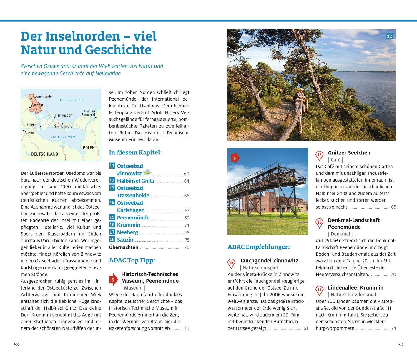 Beispielinhalt (Bild) ADAC Reiseführer Usedom