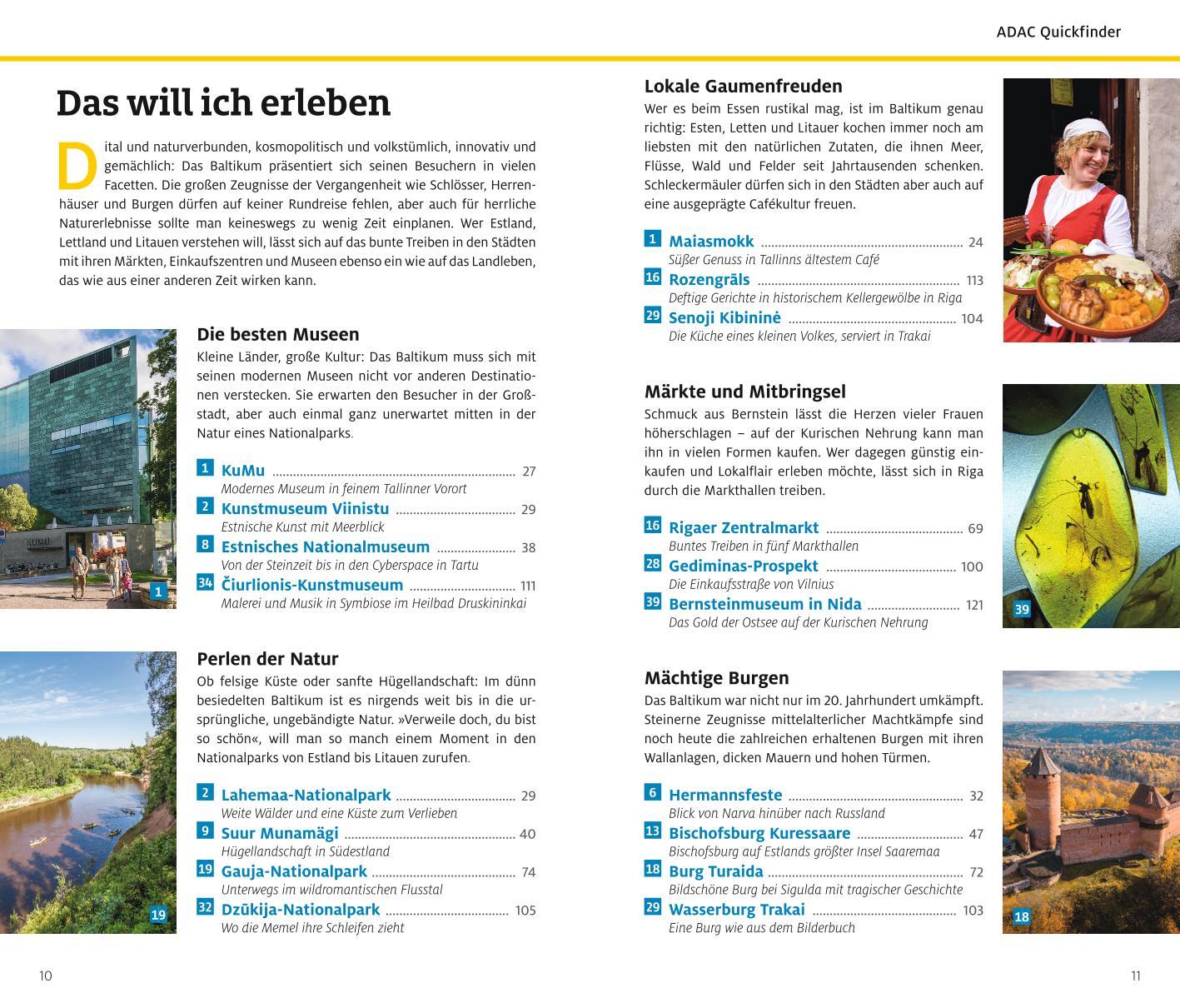 Beispielinhalt (Bild) ADAC Reiseführer Baltikum